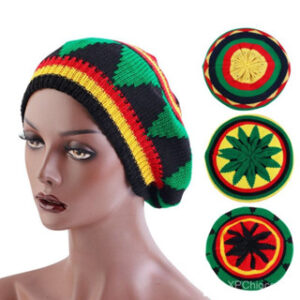Boina Rasta Jamaicana – Touca de Malha Oversized Unisex7481