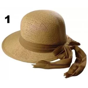 Chapéu de Palha Feminino com Viseira e Laço – Elegância e Proteção para os Dias de Sol