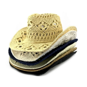 Chapéu Country de Palha Sintética – Estilo Rodeio, Praia e Moda Premium