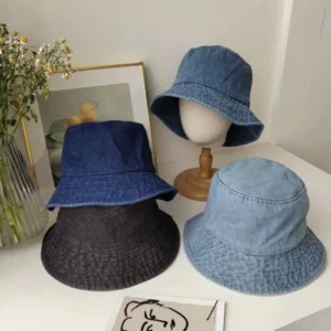 Chapéu Bucket Jeans Unissex Ajustável – Estilo Casual com Proteção e Personalidade