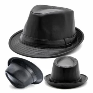 Chapéu Fedora Estilo Panamá em Couro Sintético – Sofisticação e Personalidade em Cada Detalhe